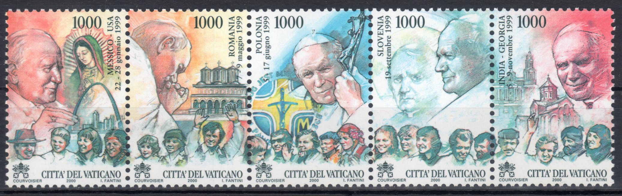 2000 I viaggi di Giovanni Paolo II nel 1999 - striscia