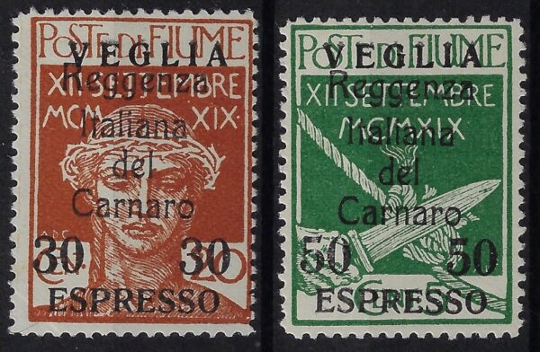 1920 Carnaro soprastampato