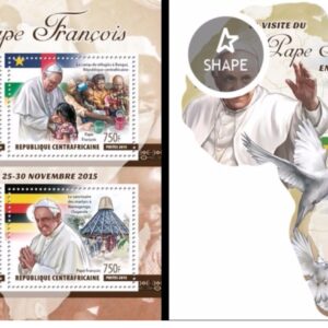 2015 Repubblica Centraficana Foglietto viaggio del papa