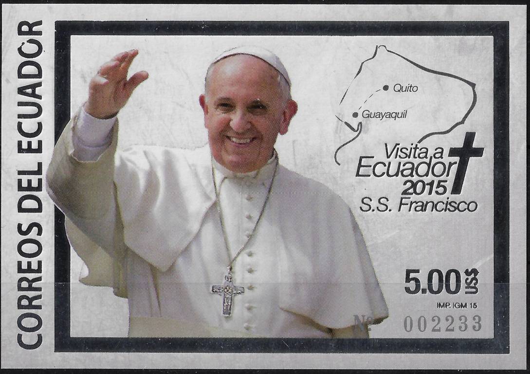 2015 Ecuador Foglietto viaggio del papa