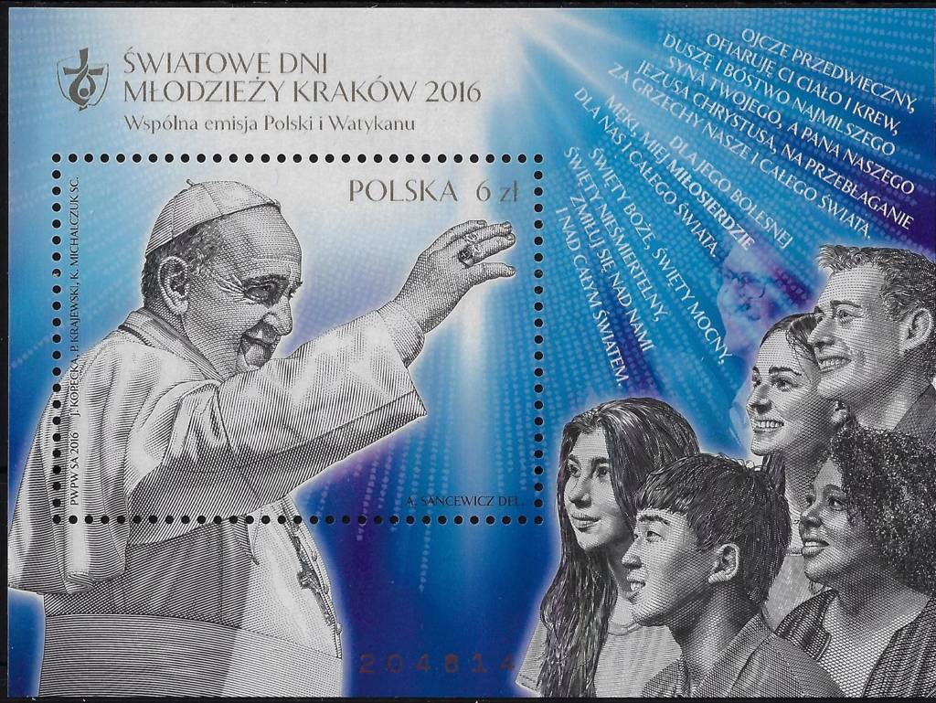 2016 Polonia Foglietto viaggio del papa