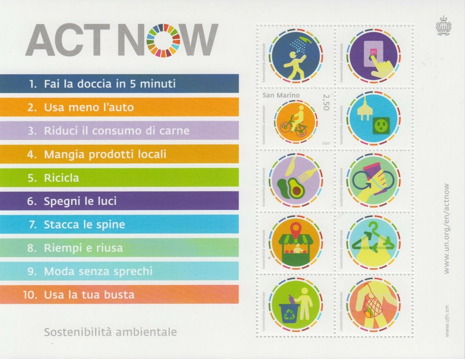 2020 San Marino Act Now Foglietto Congiunta