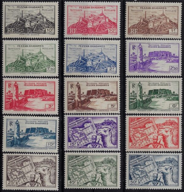 1946 Emissione per il il Fezzan e Ghadames