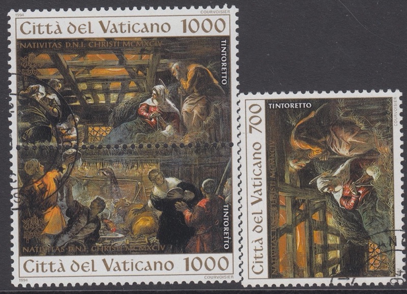1994 Natale . Tintoretto - 1 coppia + 1 valore