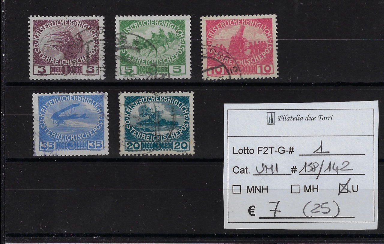 1915 Pro orfani di guerra Unif 138/142