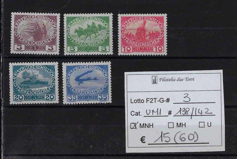 1915 Pro orfani di guerra Unif 138/142