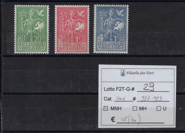 1953 Ufficio Europeo per la gioventù Unif 927/929