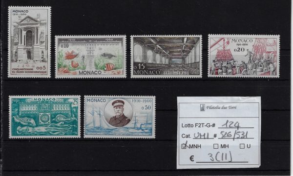 1960 Museo oceanografico Unif 526/531