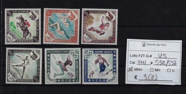 1960 Giochi olimpici Unif 532/537