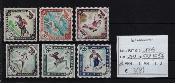1960 Giochi olimpici Unif 532/537