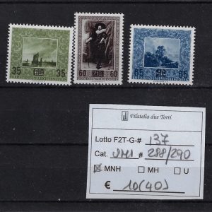 1954 Opere beneficenza sovrastampati Unif 288/290