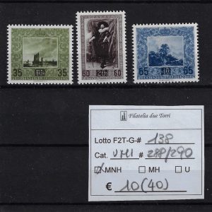 1954 Opere beneficenza sovrastampati Unif 288/290