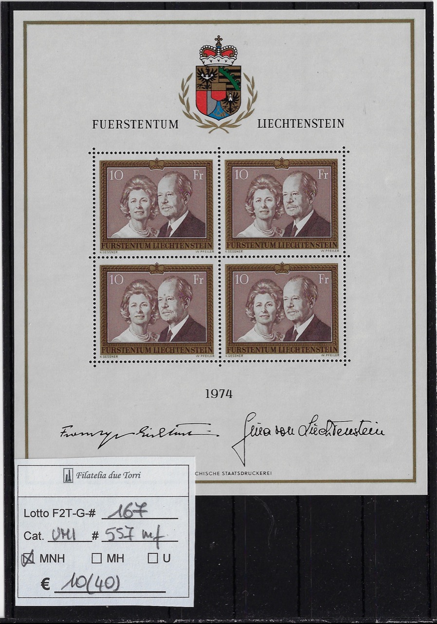 1974 Effigi Regnanti minifoglio Unif 557