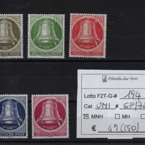 1951 - 1952 Campana della libertà - Battaglio a dx Unif 68/72