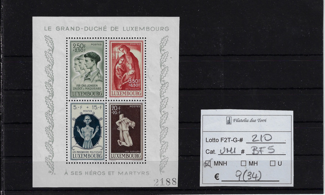 1946 Pro vittime di guerra foglietto Unif BF 5