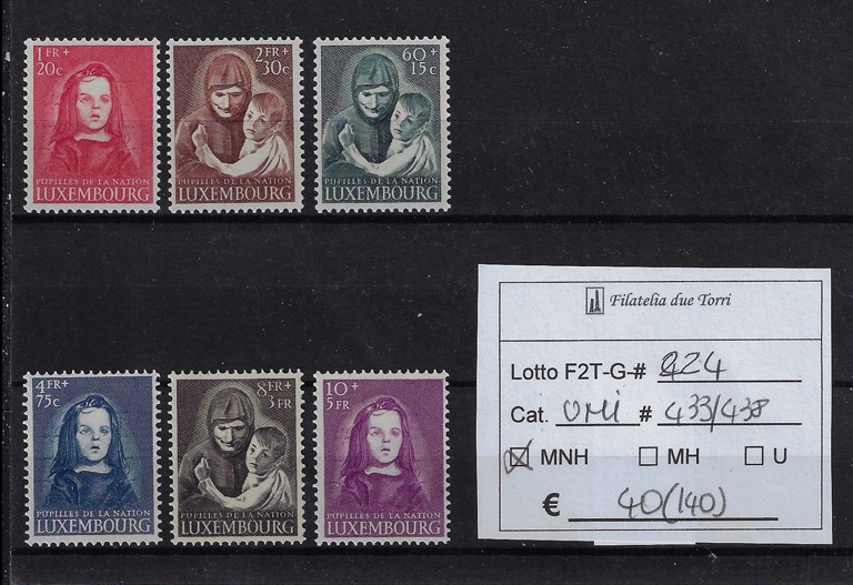 1950 Pro orfani di guerra Unif 433/438