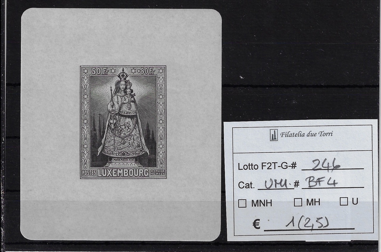 1945 Pro assistenza foglietto Unif BF 4