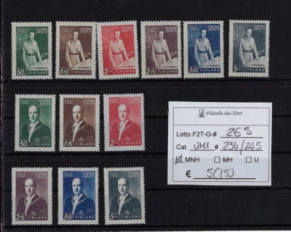 1941 Soggetti vari selezione Unif 234/245