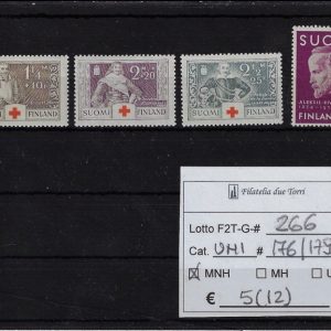 1934 Croce rossa e Kivi Unif 176/179