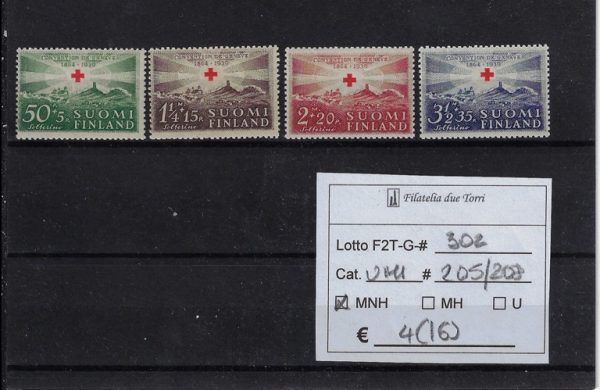 1939 Poste Finlandesi Unif 201/204