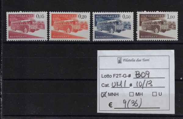 1963 Francobolli per pacchi Unif dal 10 al 13