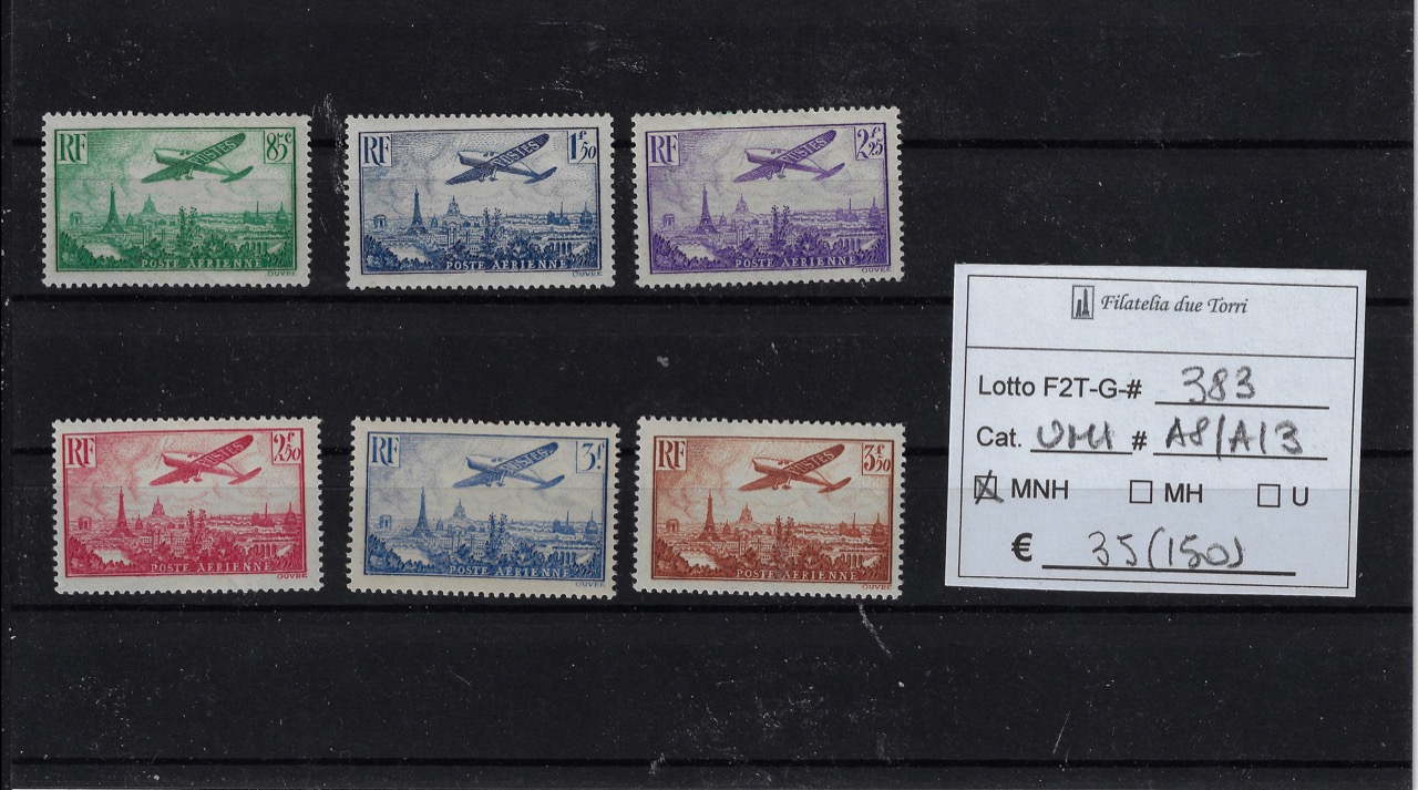 1936 Posta aerea serietta Unif A8/A13