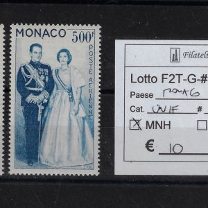 1959 Effigie Principe Ranier III e Principessa Grace serie Unif A71/A72