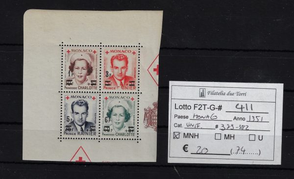 1951 Croce Rossa Unif 379/382