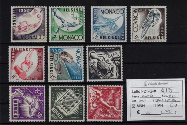 1953 Olimpiadi Unif 386/391 + A51/A54