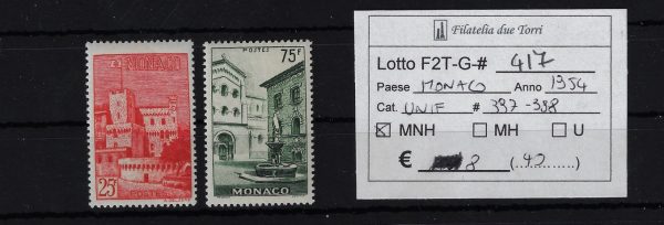 1954 Vedute Unif 397/398
