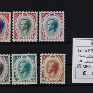 1955 - 1957 Effigie Ranieri III Unif 421/426