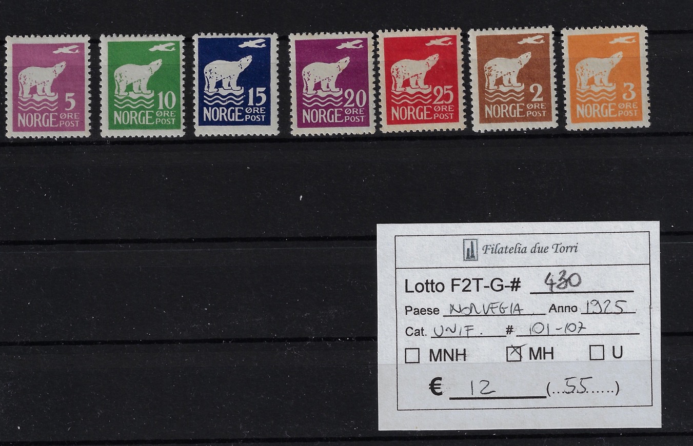 1925 Posta Aerea Unif 101/107