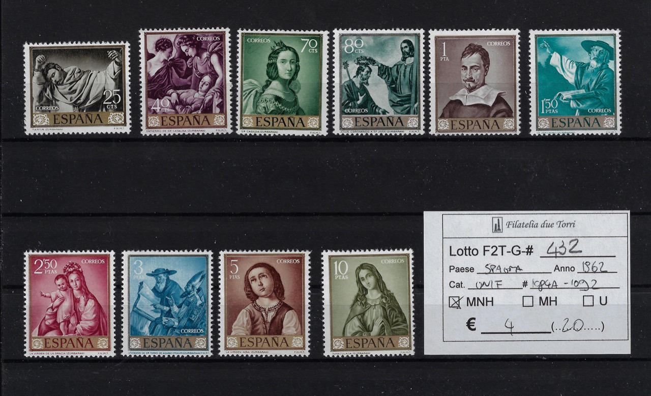 1962 Dipinti unif 1084A/1092