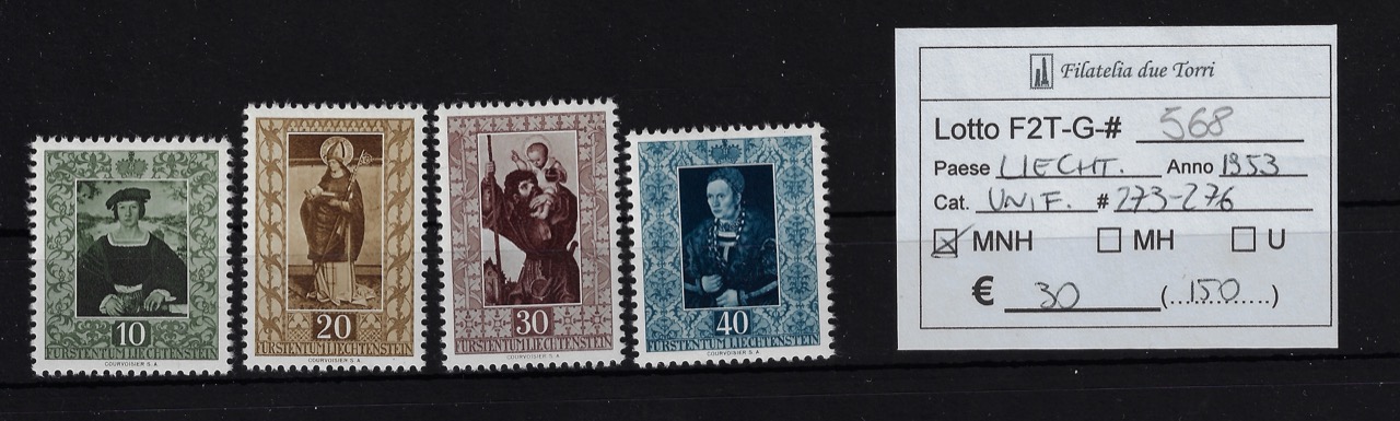 1953 Dipinti Unif 273/276