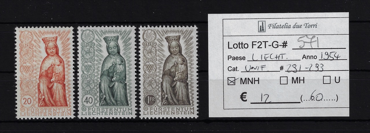 1954 Madonna Unif 291/293