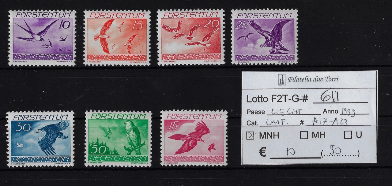 1939 Posta aerea Unif A17/A23