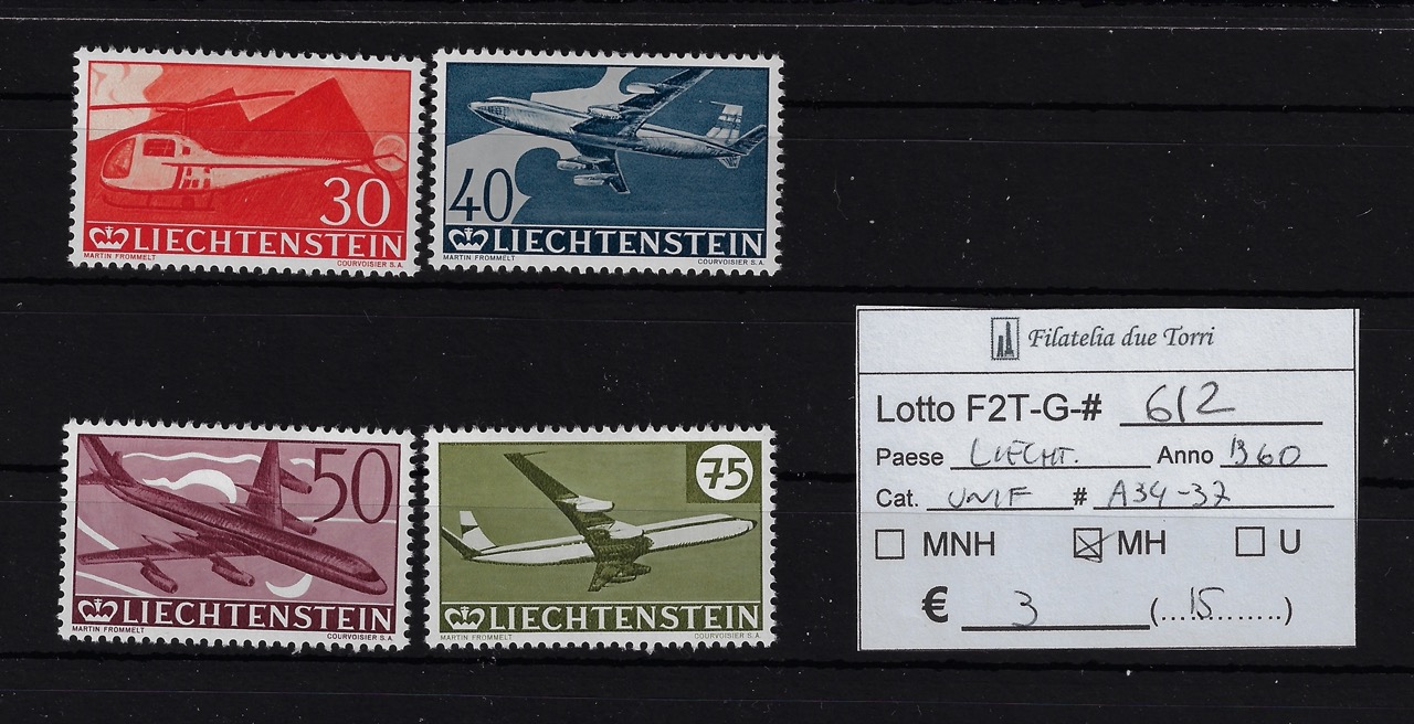 1960 Posta aerea Unif A34/A37