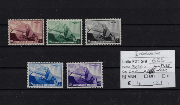 1938 Propaganda aeronautica Unif 466/470