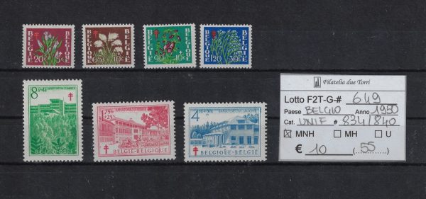 1950 Pro opere antitubercolari Unif 834/840