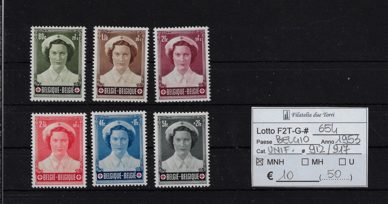 1953 Croce Rossa Unif 912/917
