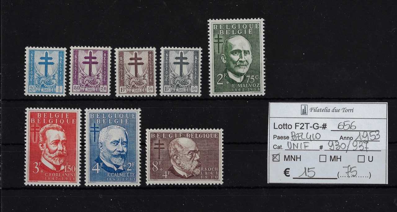 1953 Pro opere antitubercolari Unif 930/937