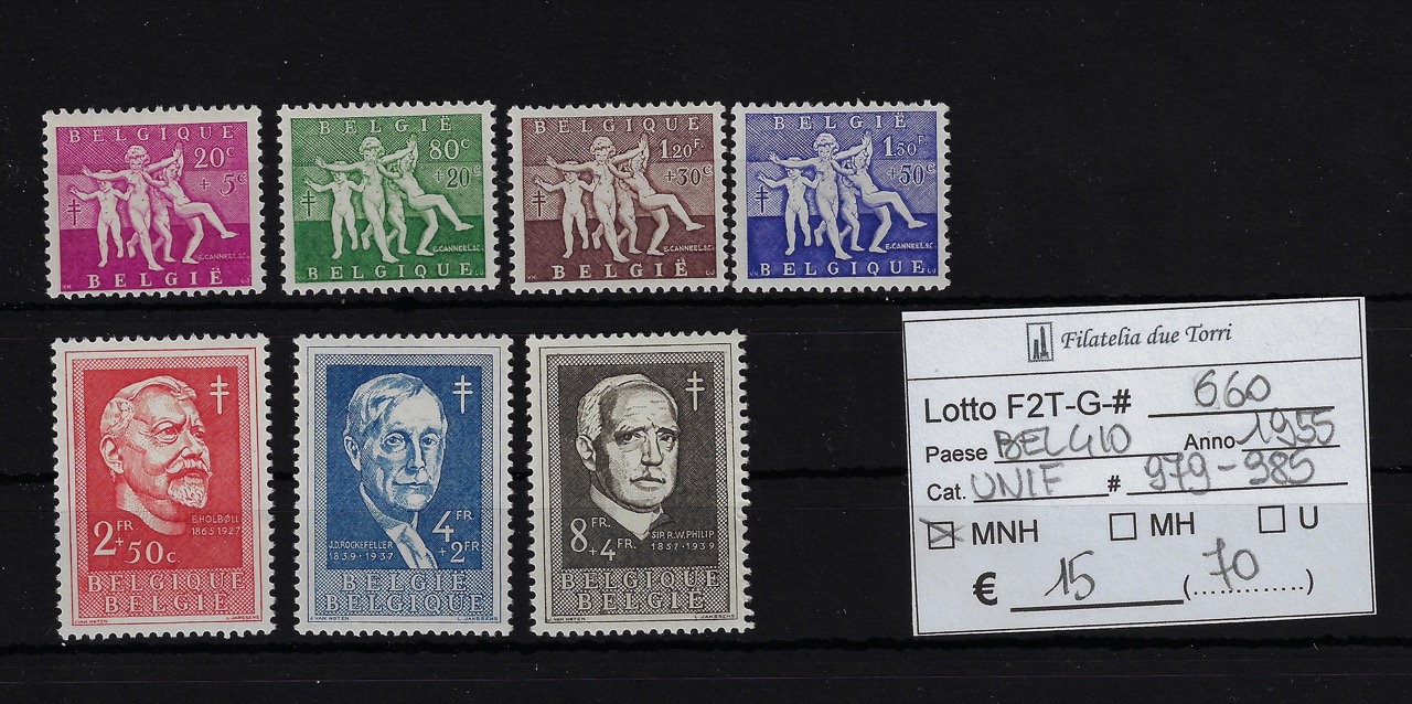 1955 Pro opere antitubercolari Unif 979/985