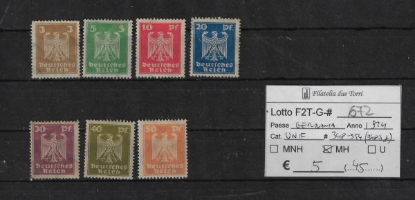 1924 Aquila Unif 348/354 348 senza gomma