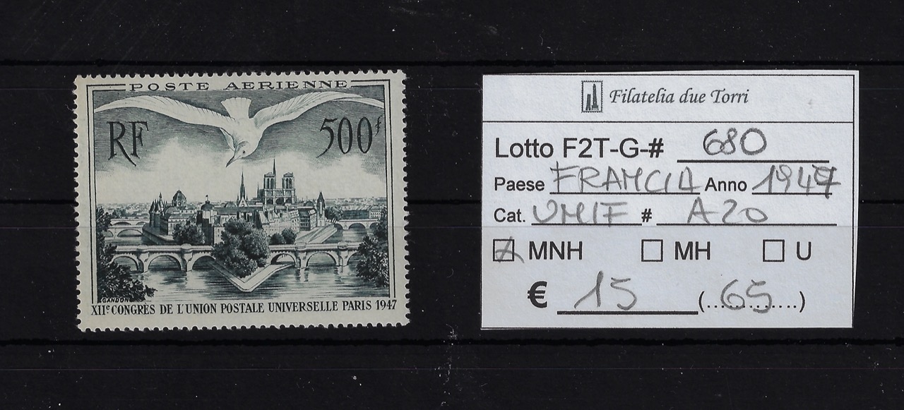 1947 Posta aerea Unif A20
