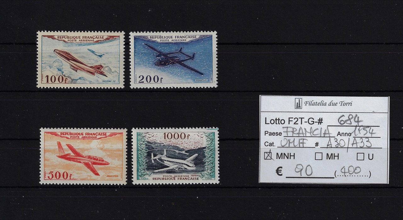 1954 Posta aerea Unif A30/A33