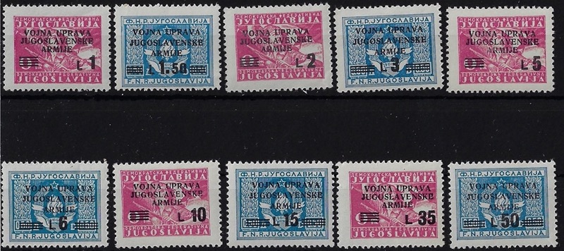 1947 Soprastampati Jugoslavia