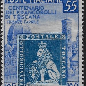 1951 £ 55 Francobolli di Toscana