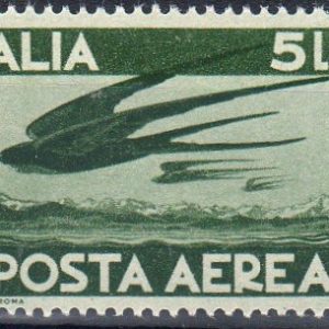 1945 Posta Aerea Democratica £ 5