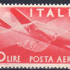 1945 Posta Aerea Democratica £ 10