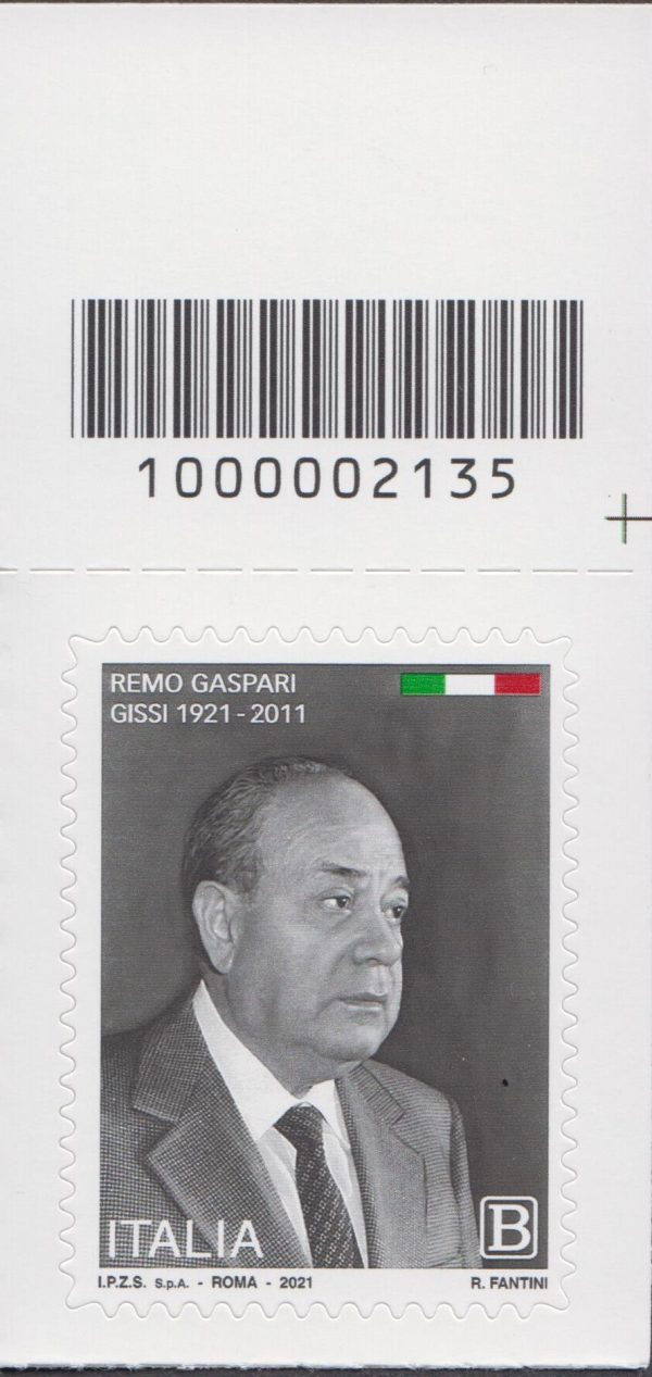 2021 Italia Repubblica Remo Gaspari barre alto destro - immagine 2